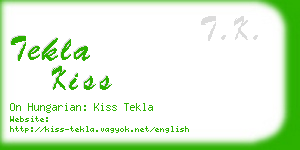 tekla kiss business card